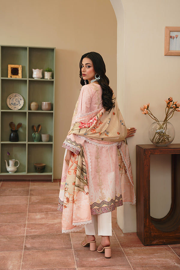 Danir - Rose Pink with Tribal Print & Creme Yellow Accents