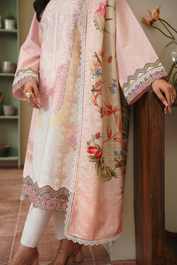 Danir - Rose Pink with Tribal Print & Creme Yellow Accents