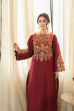 Tara Maroon A-Line Lawn Suit with Tilla Embroidery