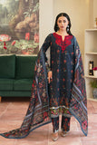 Jahan – Midnight Blue 3-Piece with Florals & Embroidered Details