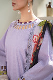 3PC Unstitched Chikan Kari Floral Suit with Silk Dupatta