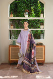 3PC Unstitched Chikan Kari Floral Suit with Silk Dupatta