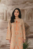 Urooj Skin Lawn Suit with Rust Suzani Embroidery Design