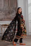 Nisa – Embroidered Lawn Dress with Gold Accents for Women