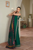 Bottle Green Chikankari Embroidered dress with Net Dupatta