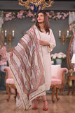 Amber 3-Piece – Skin Dress with Cutwork & Contrast Dupatta