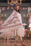 Amber 3-Piece – Skin Dress with Cutwork & Contrast Dupatta